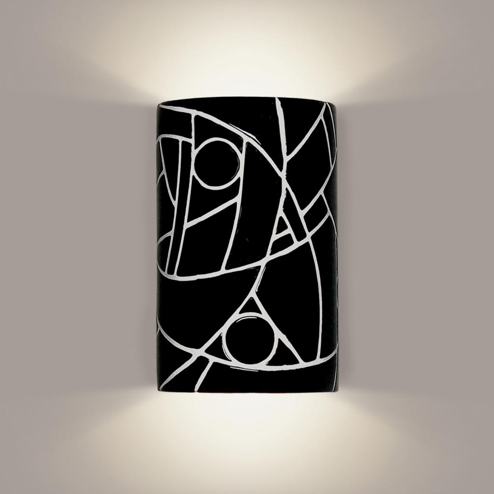 Picasso Wall Sconce Black (Wet Sealed Top, E26 Base LED (Bulb included))