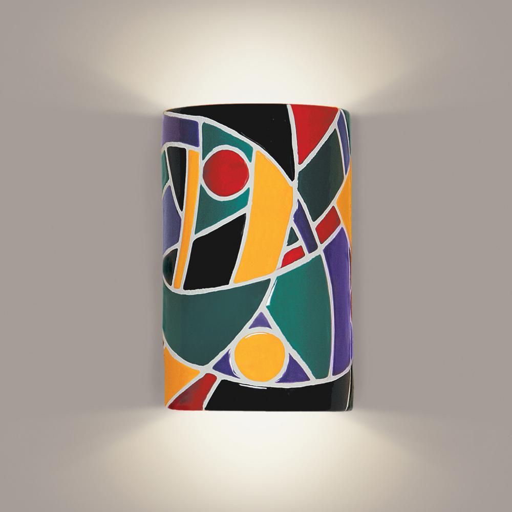Picasso Wall Sconce Multicolor (Wet Sealed Top, E26 Base LED (Bulb included))