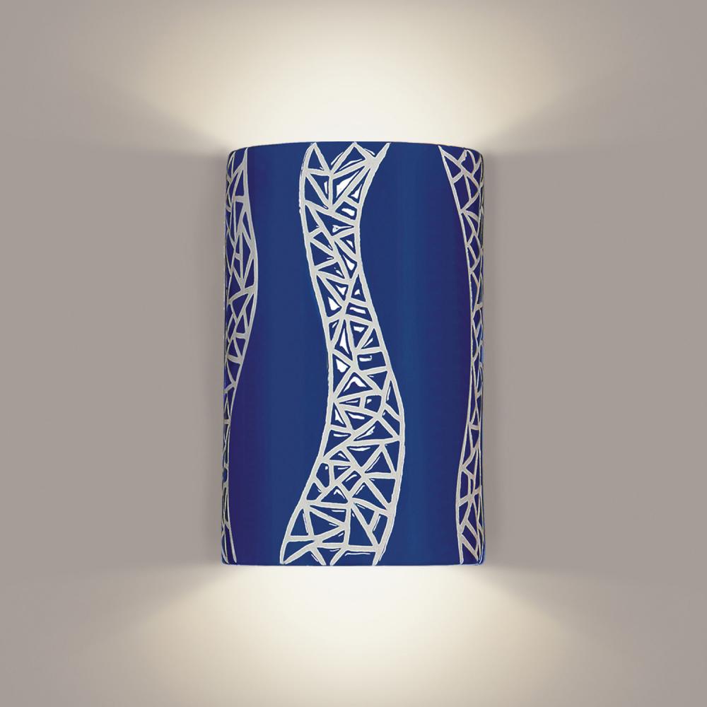 Passage Wall Sconce Cobalt Blue (Wet Sealed Top, E26 Base LED (Bulb included))