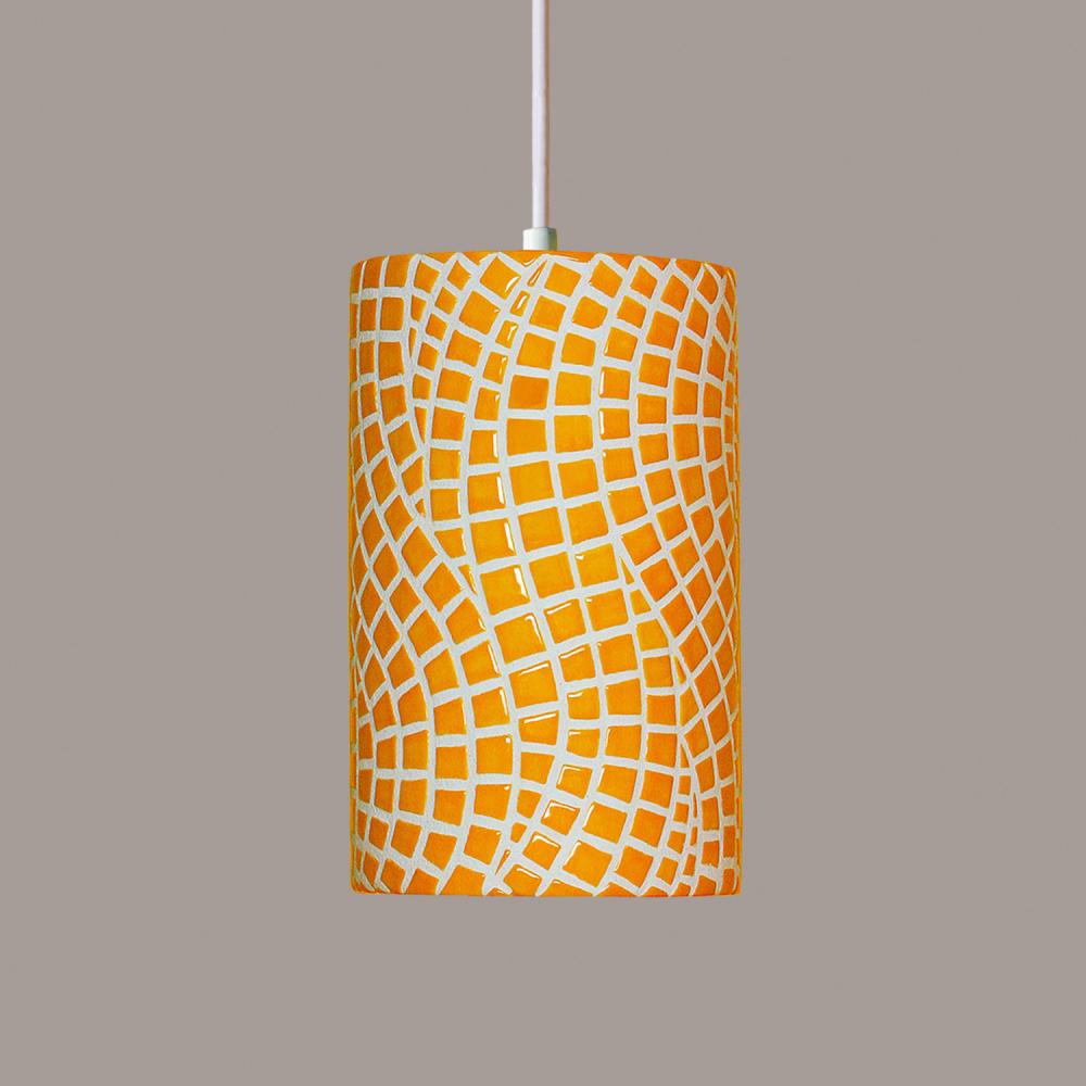 Channels Pendant Sunflower Yellow (Black Cord & Canopy)