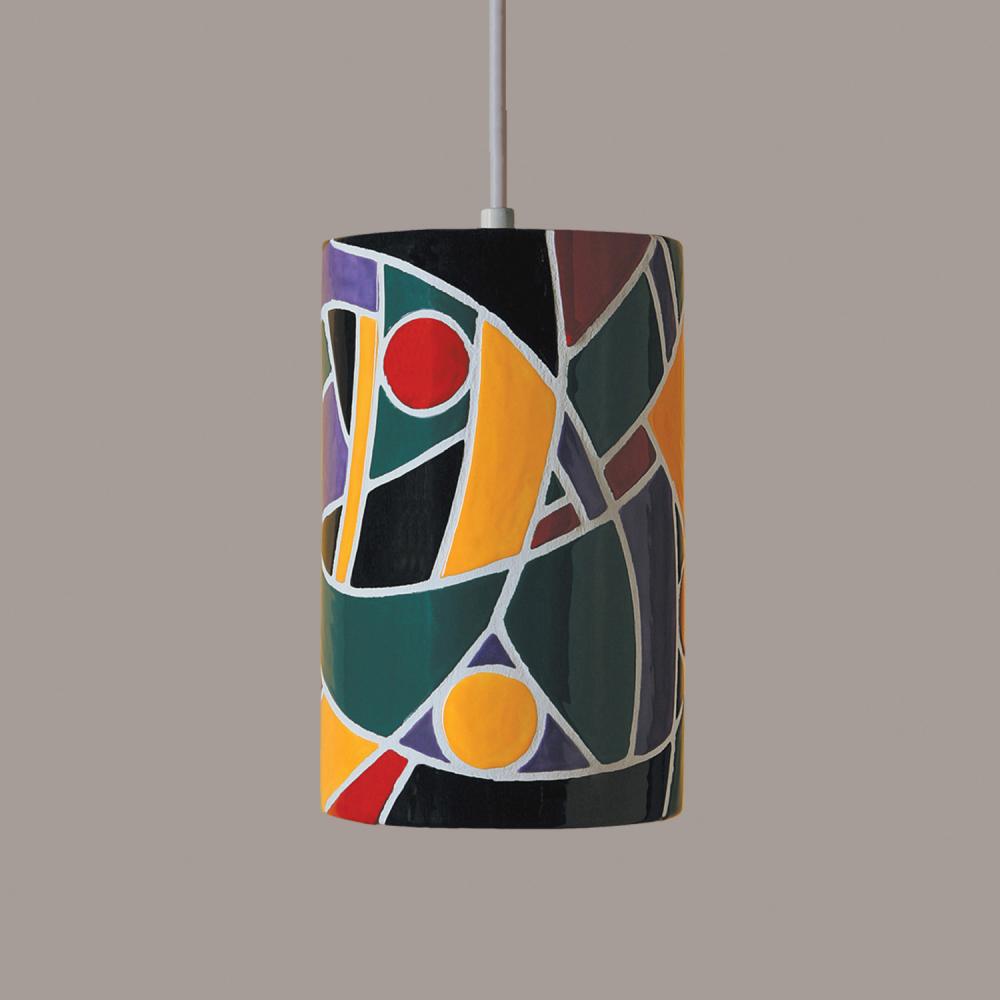 Picasso Pendant Multicolor (Black Cord & Canopy)