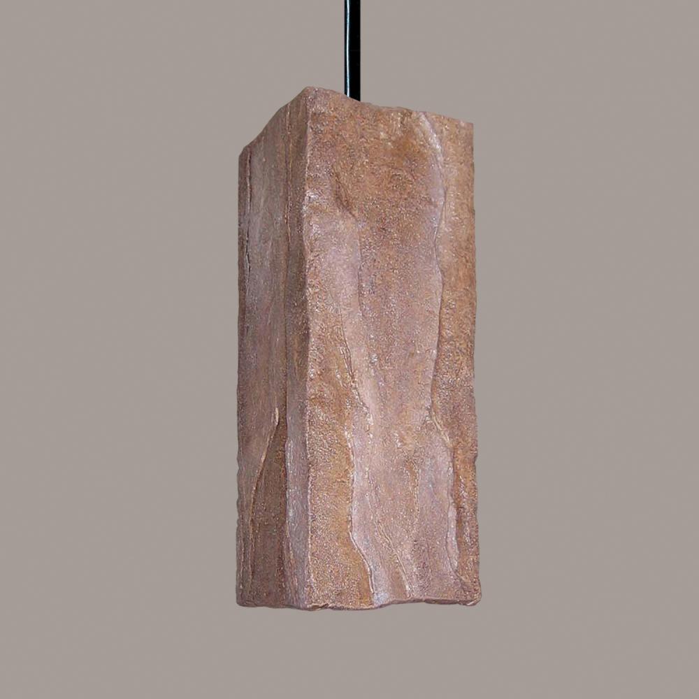 Stone Pendant Brown (Black Cord & Canopy)