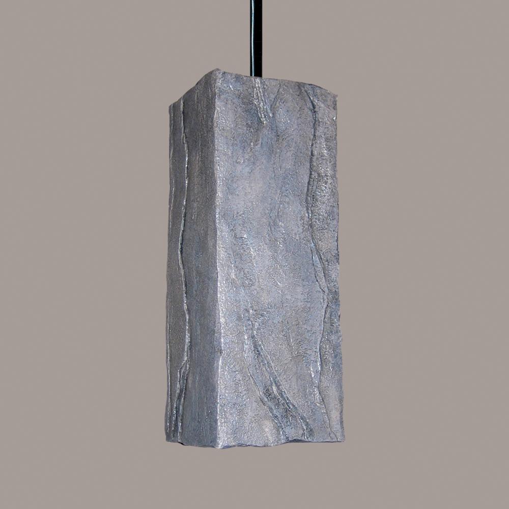 Stone Pendant Grey (Black Cord & Canopy)