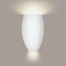 A-19 1502-1LEDE26-A31 - Aruba Wall Sconce: Satin White (E26 Base Dimmable LED (Bulb included))