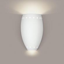A-19 1504-1LEDE26-A31 - Barbados Wall Sconce: Satin White (E26 Base Dimmable LED (Bulb included))