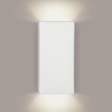 A-19 1804-WETST-1LEDE26-A31 - Gran Flores Wall Sconce: Satin White (Wet Sealed Top, E26 Base LED (Bulb included))