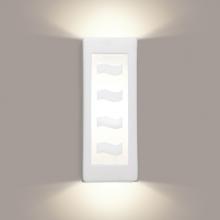 A-19 G1A-WETST-1LEDE26 - White Serenity Wall Sconce (Wet Sealed Top, E26 Base LED (Bulb included))