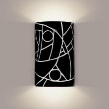 A-19 M20303-BL-WETST-1LEDE26 - Picasso Wall Sconce Black (Wet Sealed Top, E26 Base LED (Bulb included))