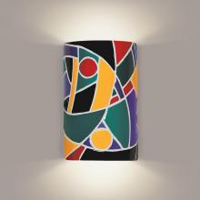 A-19 M20303-MU-WETST-1LEDE26 - Picasso Wall Sconce Multicolor (Wet Sealed Top, E26 Base LED (Bulb included))