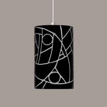 A-19 PM20303-BL-WCC-1LEDE26 - Picasso Pendant Black (White Cord & Canopy)