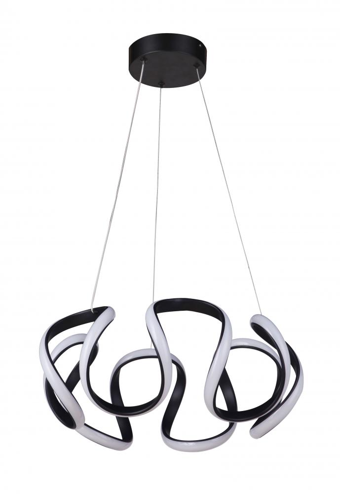 Pulse Dimmable LED Pendant in Flat Black