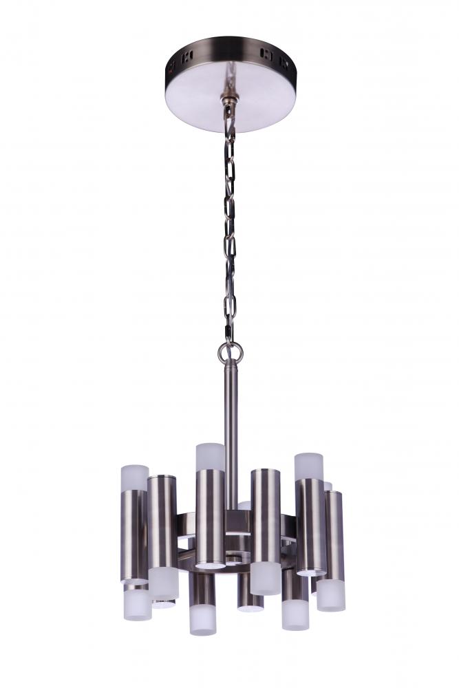 Simple Lux 12 Light LED Convertible Semi Flush in Brushed Polished Nickel