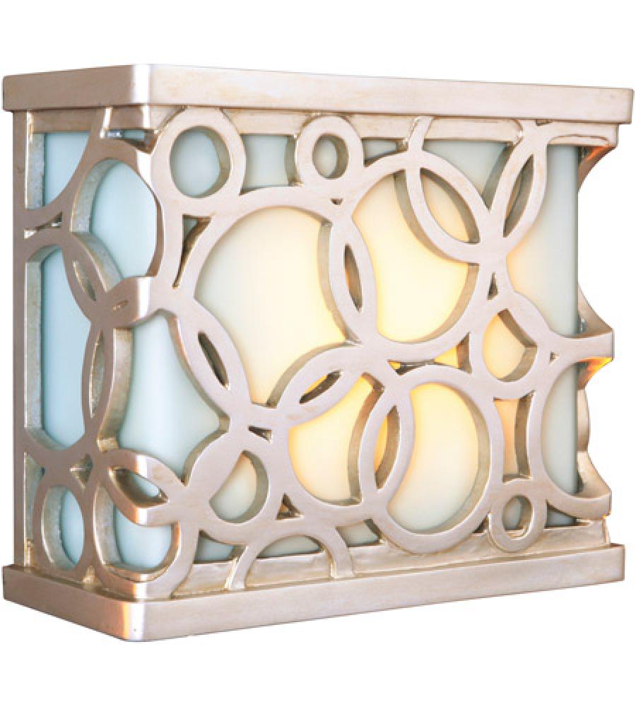 Hand-Carved Circular Lighted LED Chime in Brushed Nickel