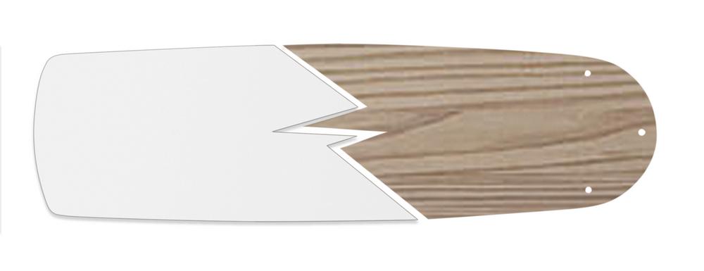 62" Supreme Air Plus Blades in White/Washed Oak