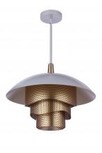 Craftmade P1010MWWMG-LED - 19" Diameter Sculptural Statement Dome Pendant with Perforated Metal Shades