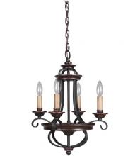 Craftmade 38724-AGTB - Stafford 4 Light Chandelier in Aged Bronze/Textured Black