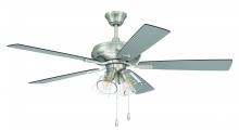 Craftmade ECF104BNK5-BNGW - 52" Eos Clear 4 Light in Brushed Polished Nickel w/ Brushed Nickel/Greywood Blades