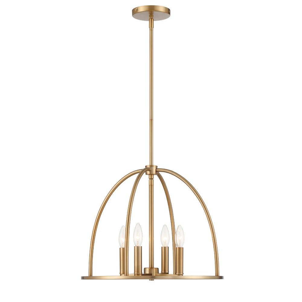 Abbott 4 Light Vibrant Gold Chandelier