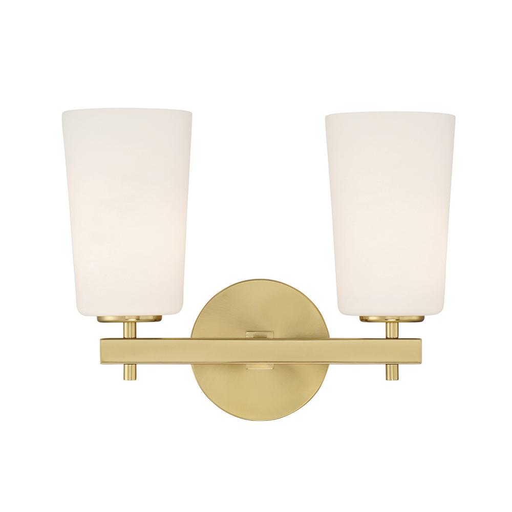 Colton 2 Light Aged Brass Bathroom Vanity