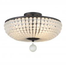 Crystorama BLA-10665-MK - Bella 4 Light Matte Black Semi Flush Mount