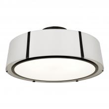 Crystorama FUL-907-BK_CEILING - Fulton 6 Light Matte Black Semi Flush Mount