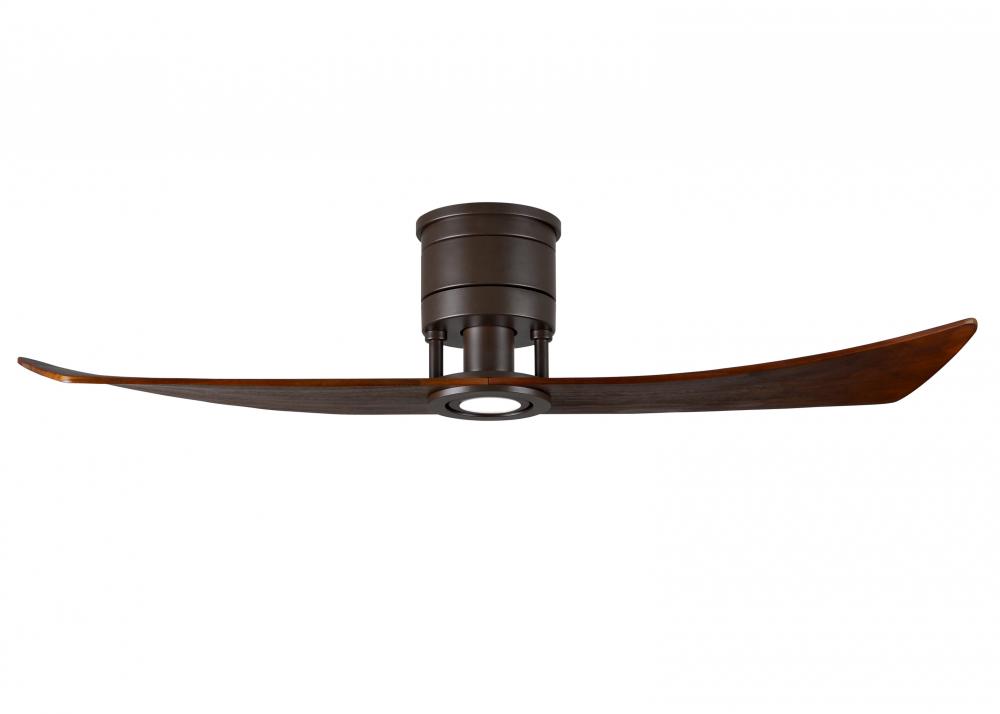Lindsay ceiling fan in Textured Bronze finish with 52" solid walnut tone wood blades and eco-f