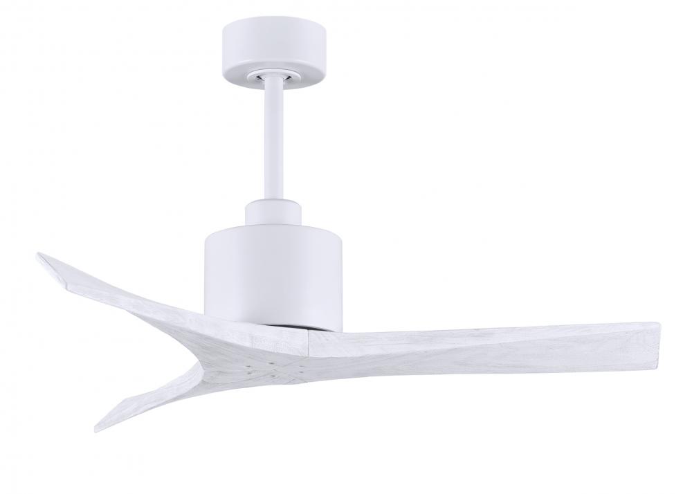 Mollywood 6-speed contemporary ceiling fan in Matte White finish with 42” solid matte white wood