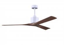 Matthews Fan Company NK-MWH-WA-60 - Nan 6-speed ceiling fan in Matte White finish with 60” solid walnut tone wood blades