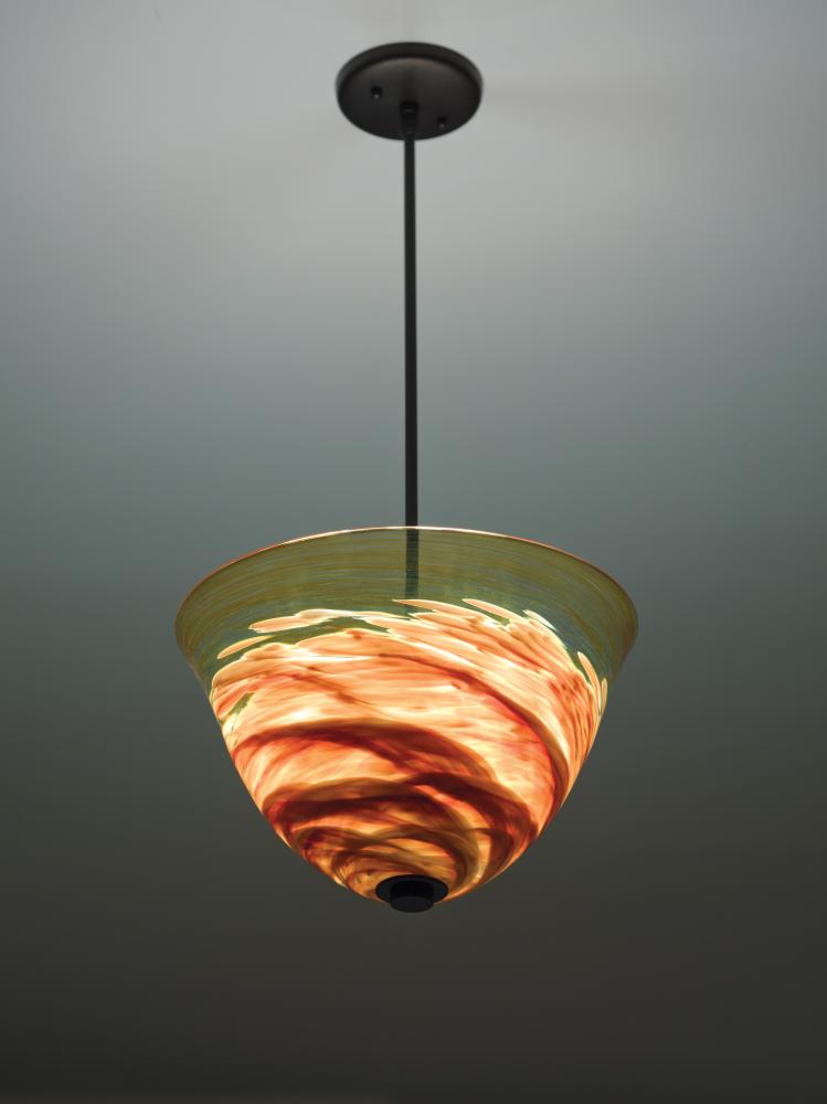 Agua Viva-7x17-Pendant-Incandescent-Amber-21" OA Drop-SV Hardware