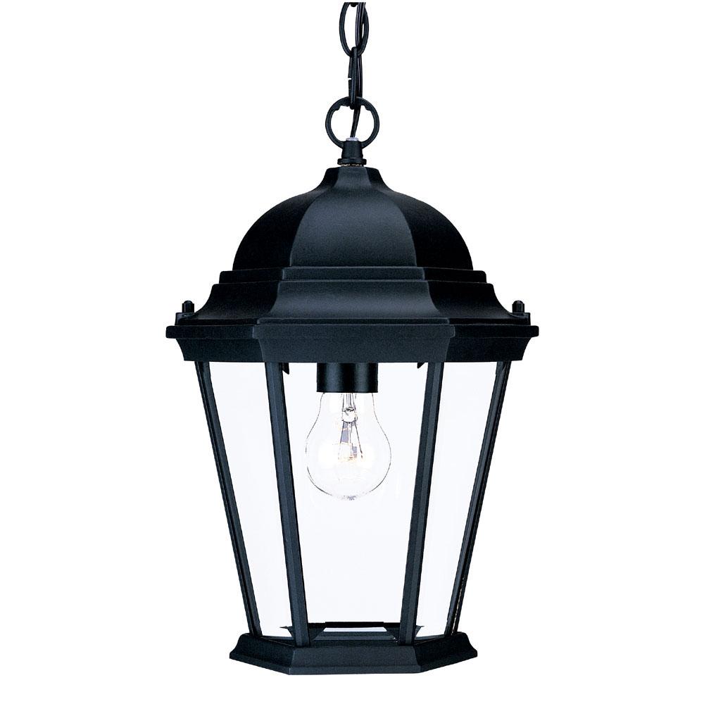 Richmond Collection Hanging Lantern 1-Light Outdoor Matte Black Light Fixture