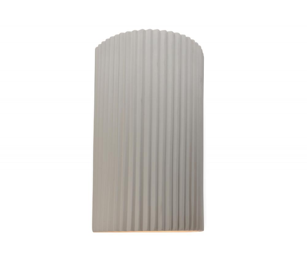 Large ADA LED Pleated Cylinder Wall Sconce (Outdoor)