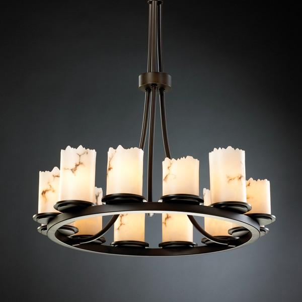 Dakota 12-Light Ring LED Chandelier (Tall)