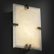 Justice Design Group CLD-5551-MBLK - Clips Rectangle Wall Sconce (ADA)