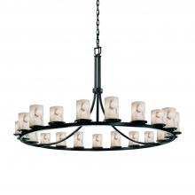 Justice Design Group FAL-8716-10-MBLK - Dakota 21-Light 1-Tier Ring Chandelier