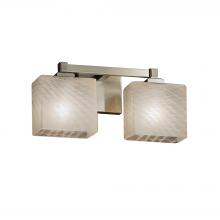 Justice Design Group FSN-8432-55-WEVE-NCKL - Regency 2-Light Bath Bar