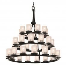 Justice Design Group FSN-8712-10-SEED-MBLK-LED36-25200 - Dakota 36-Light 3-Tier Ring LED Chandelier