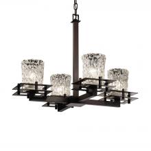 Justice Design Group GLA-8100-16-CLRT-DBRZ - Metropolis 4-Light Chandelier