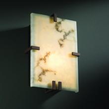 Justice Design Group FAL-5551-NCKL - Clips Rectangle Wall Sconce (ADA)