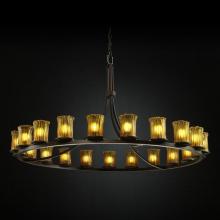 Justice Design Group GLA-8716-16-AMBR-DBRZ-LED21-14700 - Dakota 21-Light 1-Tier Ring LED Chandelier