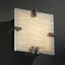 Justice Design Group PNA-5550-WAVE-MBLK - Clips Square Wall Sconce (ADA)