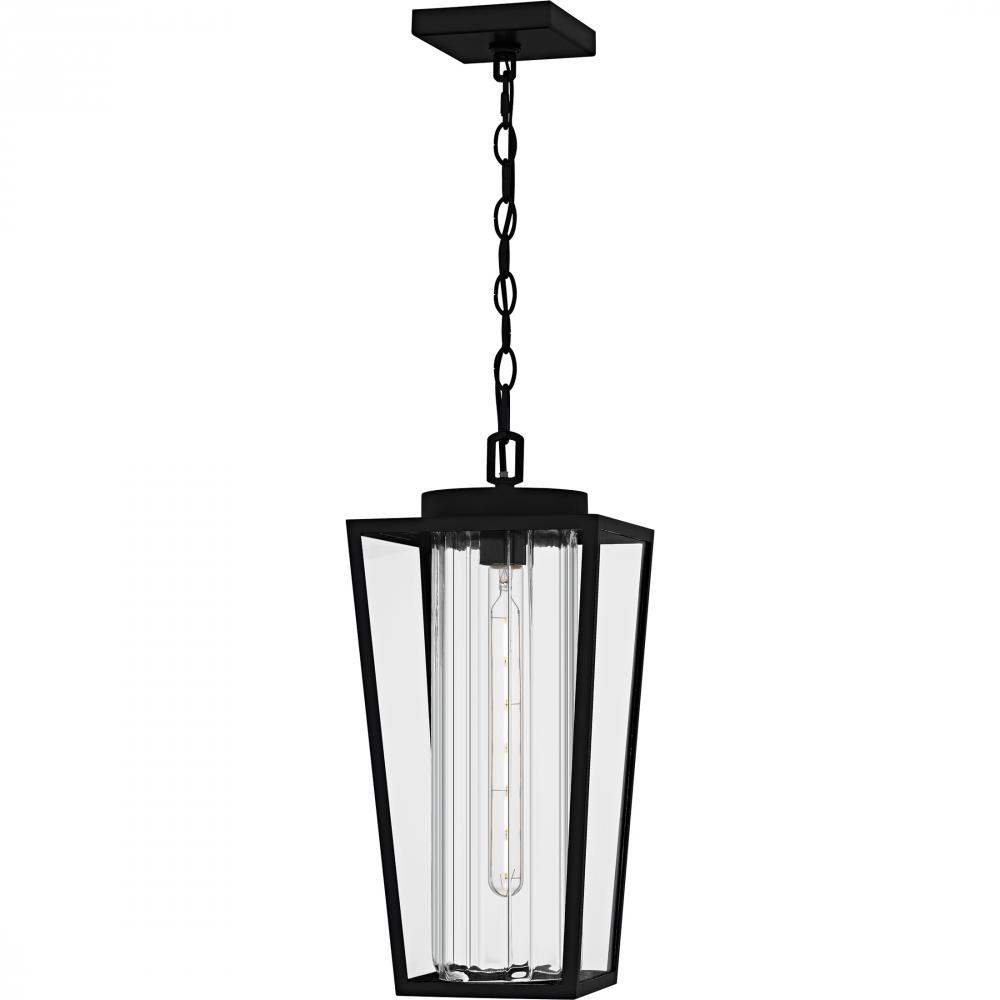 Jett 1-Light Matte Black Outdoor Hanging Lantern