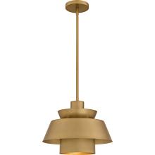 Quoizel LMI1814BWS - Lumi 1-Light Brushed Weathered Brass Pendant