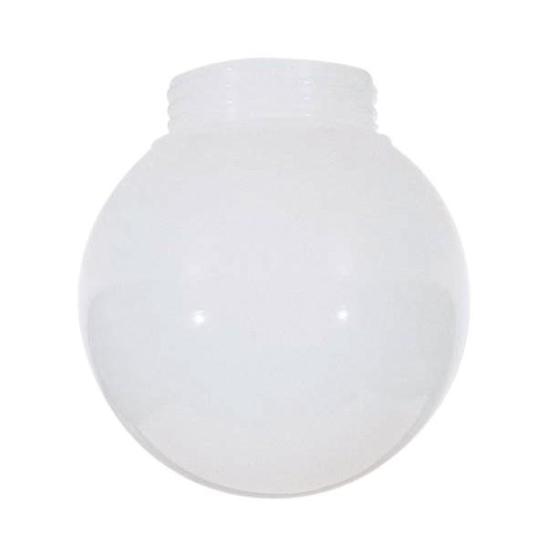 Lexan White Ball; 6 inch Diameter; 3-11/64 inch Screw Fitter