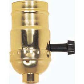 On-Off Turn Knob Socket With Removable Knob; 1/8 IPS; Aluminum; Nickel Finish; 250W; 250V