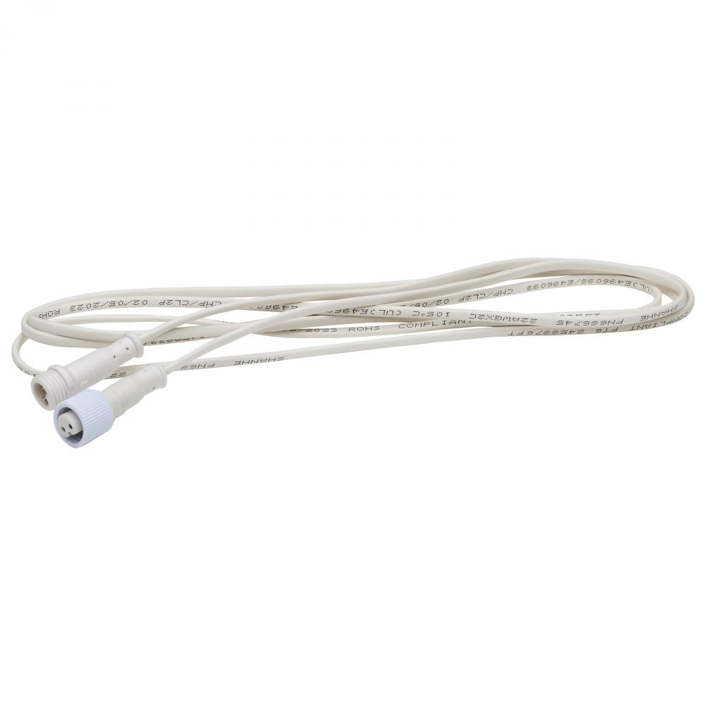 6 Foot Remote Driver Extension Cable; 2-Pin; White Finish