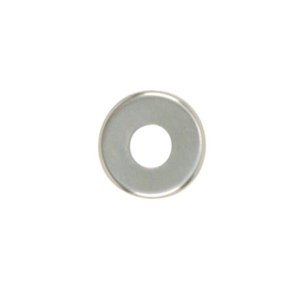 Steel Check Ring; Curled Edge; 1/8 IP Slip; Nickel Plated Finish; 1-1/4"