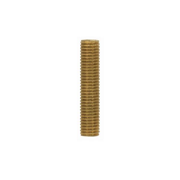 1/8 IP Solid Brass Nipple; Unfinished; 1-1/8" Length; 3/8" Wide