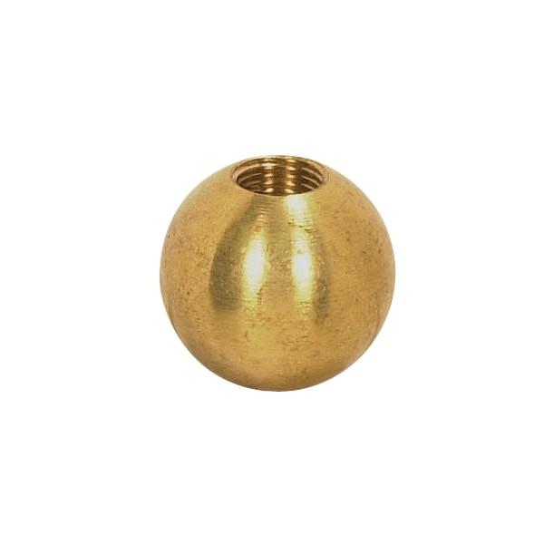 Brass Ball; 3/8" Diameter; 8/32 Tap; Unfinished