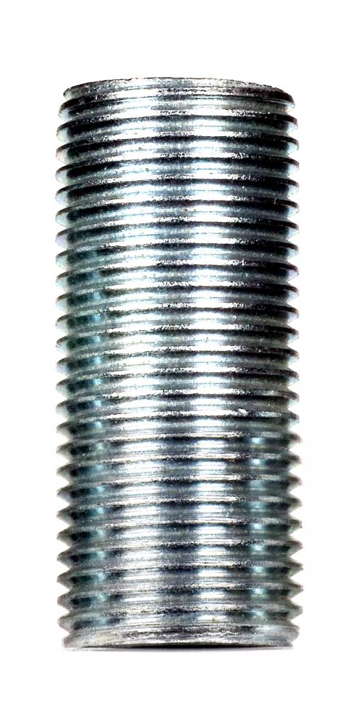 3/8 IP Steel Nipple; Zinc Plated; 1-1/2" Length; 5/8" Wide