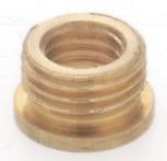 Brass Reducing Bushing; Unfinished; 1/8 M x 1/4-27 F; With Shoulder